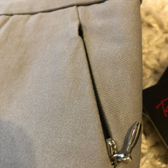 NWT Rekucci Curvy Women Modern Plus Size Pant w/Tummy Control Panel Silver Sz 22 - Picture 3 of 7